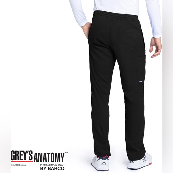 New BARCO Grey's Anatomy Evan Scrub Pants Elastic Waist Zip Fly Straight Leg M - Picture 1 of 6